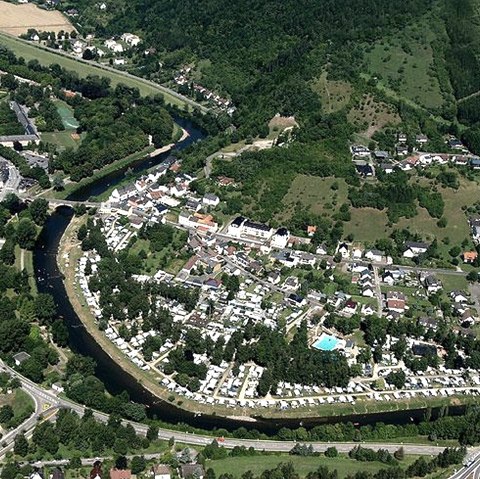 Aerial view of Camping Echternacherbrück, © Campingpark Echternacherbrück