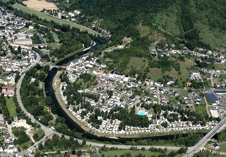 Aerial view of Camping Echternacherbrück, © Campingpark Echternacherbrück