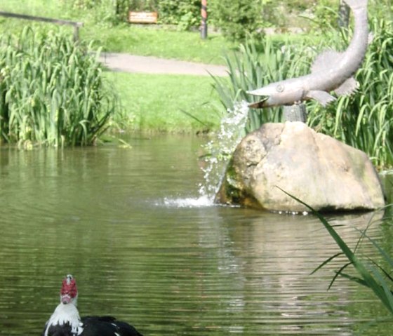 Stadtpark Neuerburg mit Brunnen, © Felsenland Südeifel Tourismus