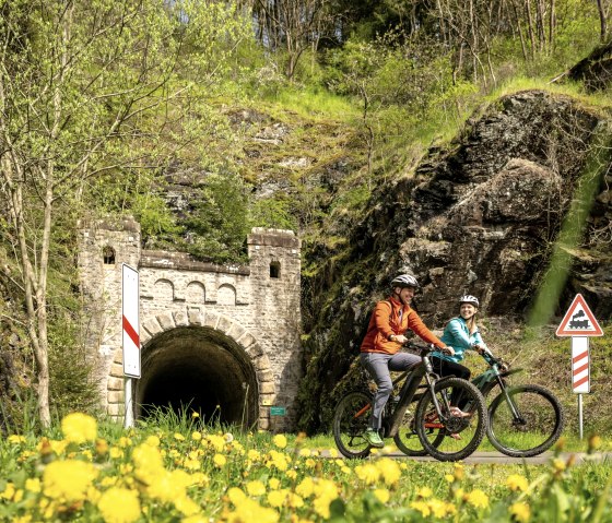 Un point fort sur la piste cyclable de l'Enz - le tunnel, © Eifel Tourismus GmbH, Dominik Ketz