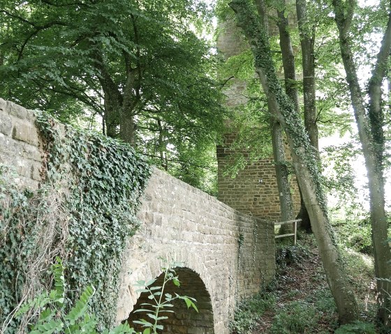 Grabenquerung an der Landseite der Prümerburg, © Elke Wagner