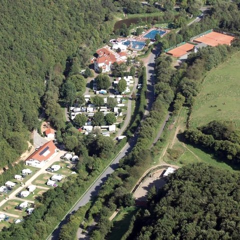 Aerial view of Camping In der Enz, © Felsenland Südeifel Tourismus