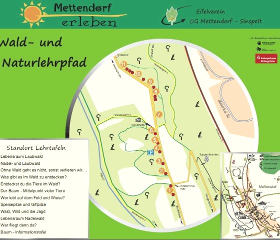 lageplan-wald-und-naturlehrpfad, © Eifelverein Mettendorf-Sinspelt